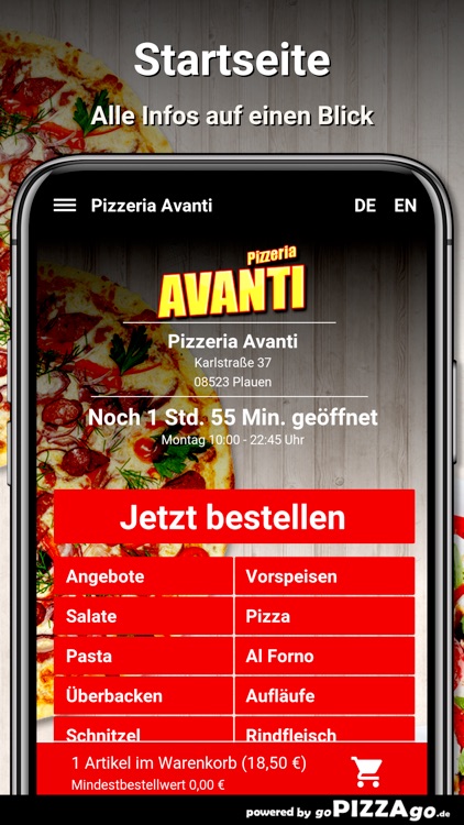 Pizzeria Avanti App