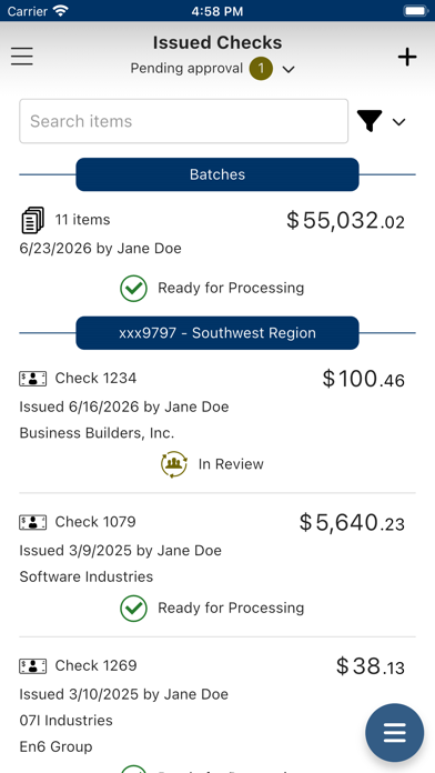 Nevada State Bank Positive Pay iPhone screenshot