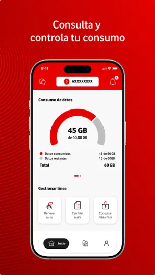 Captura de pantalla de Mi Vodafone Prepago en iPhone 1