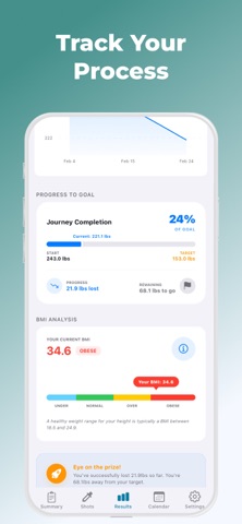 Tracky™: GLP1 Tracker & Weight iPhone screenshot