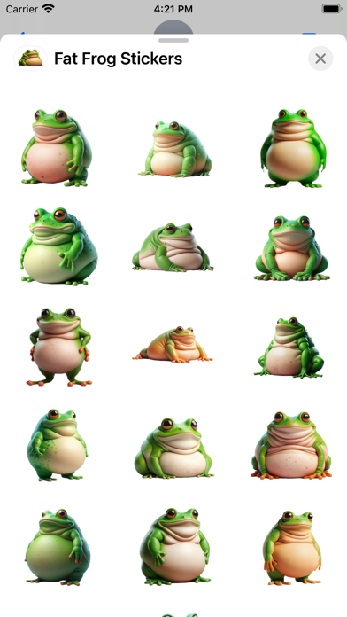 Screenshot #1 pour Fat Frog Stickers