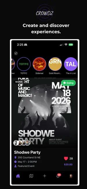 Crowdz: Discover Events screenshot 1
