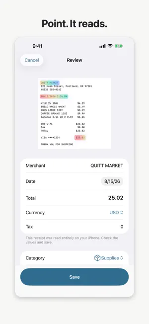 Quitt – Receipt & Expenses screenshot 2