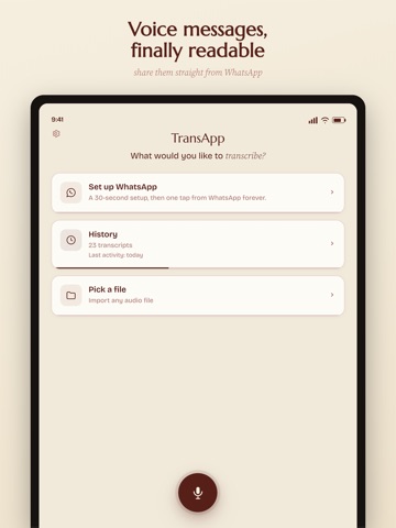 TransApp – Transcriber Screenshot 1