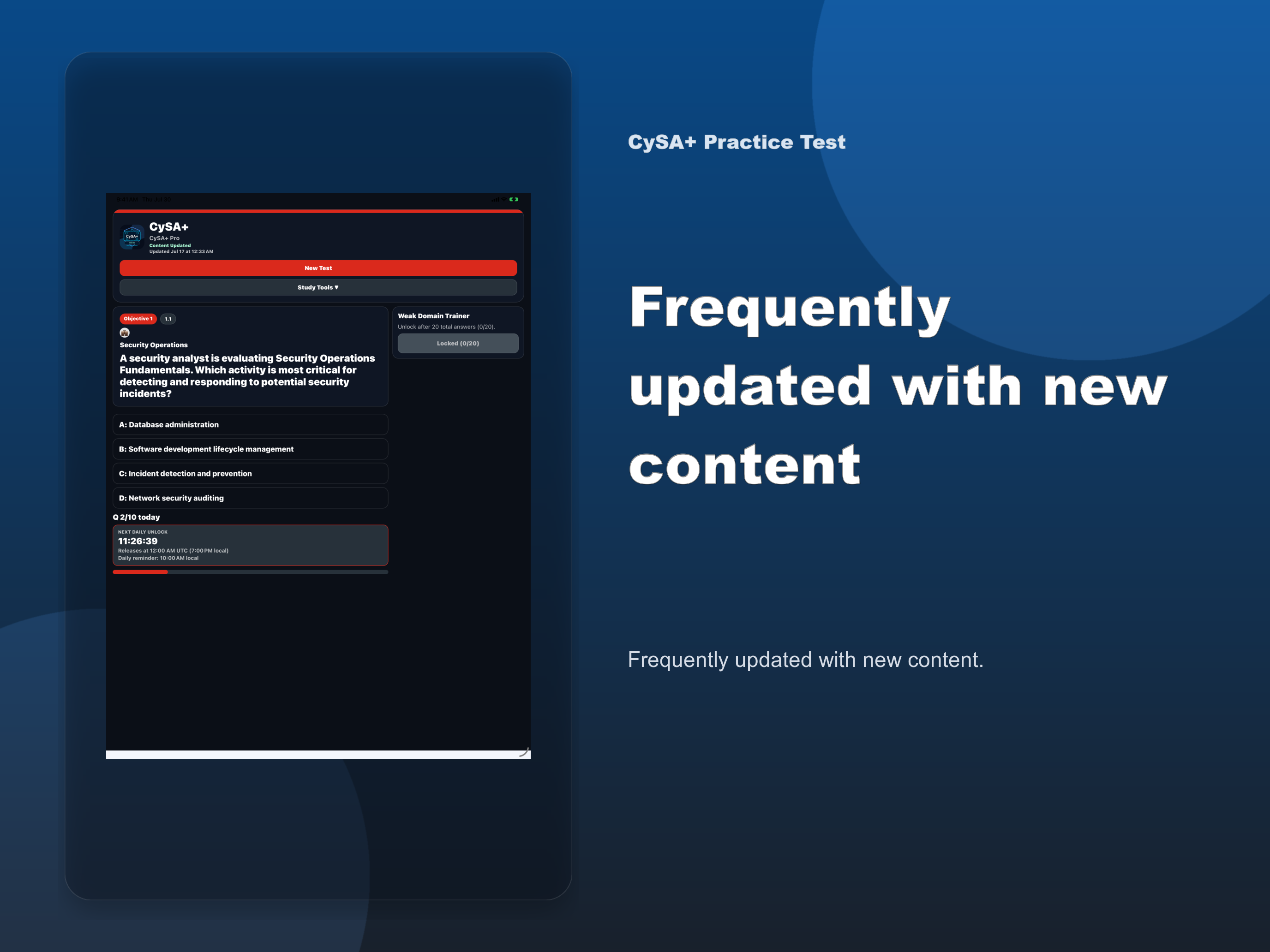 CySA+ Practice Test screenshot 16
