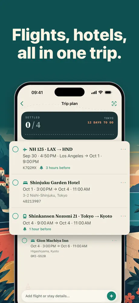 Bookings on the plan