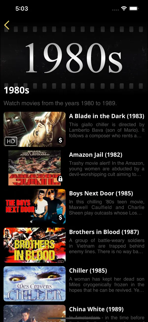 Screenshot #2 pour Thriller Movie Channel