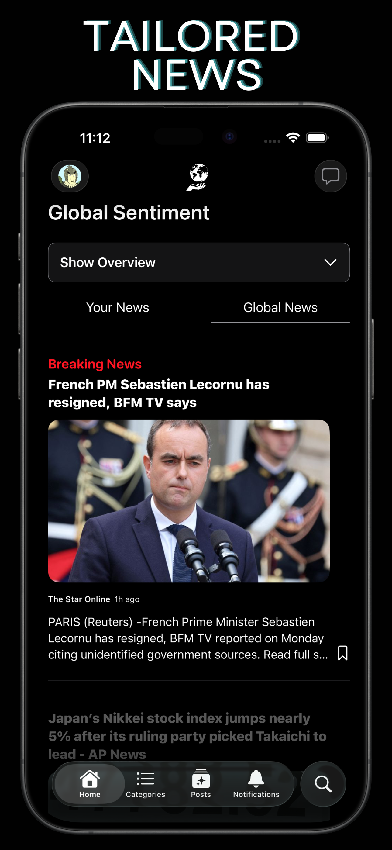 Global Sentiment: World News