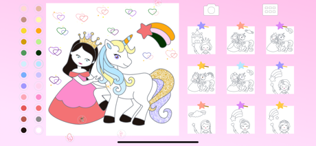 Ellou - 公主梦幻填色画本 - 宝宝孩子魔法涂色游戏 screenshot 3