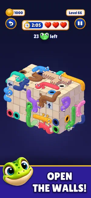 Gecko 3D: Cube Escape Puzzle screenshot 4