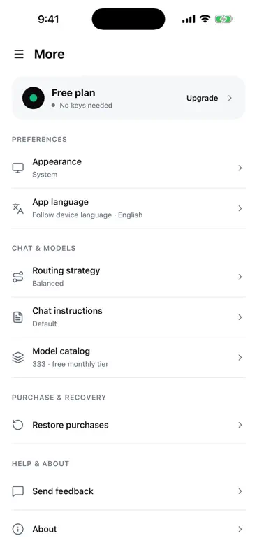 LLMAPI: AI Chat & API screenshot 3 of 3