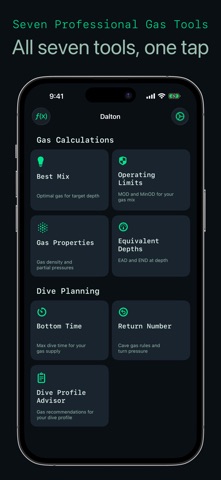 Dalton: Dive Gas Calculator iPhone screenshot