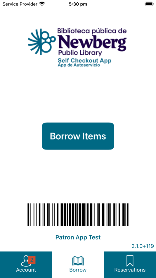 #1. Newberg Library Self Checkout (iOS) Podle: FE Technologies