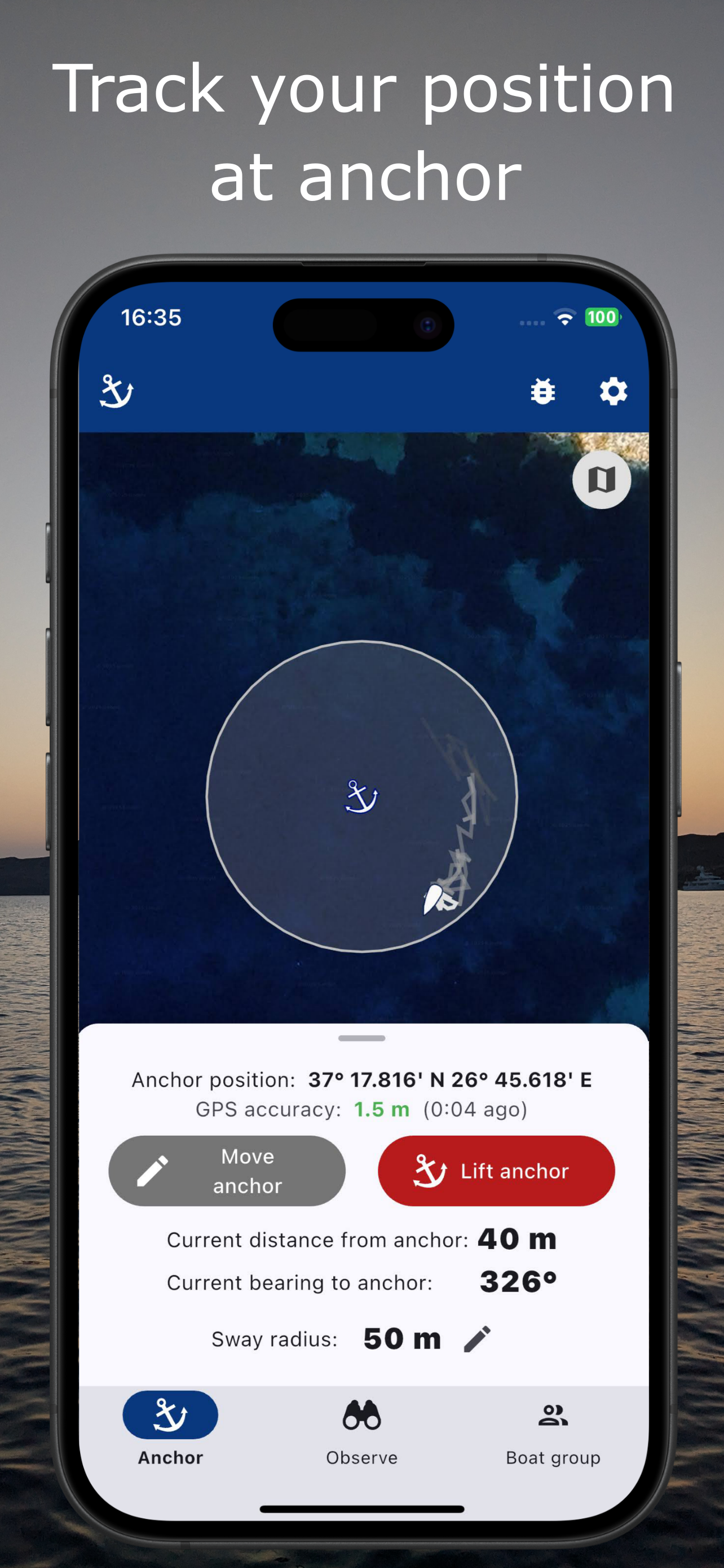 Anchor Easy: GPS Anchor Alarm