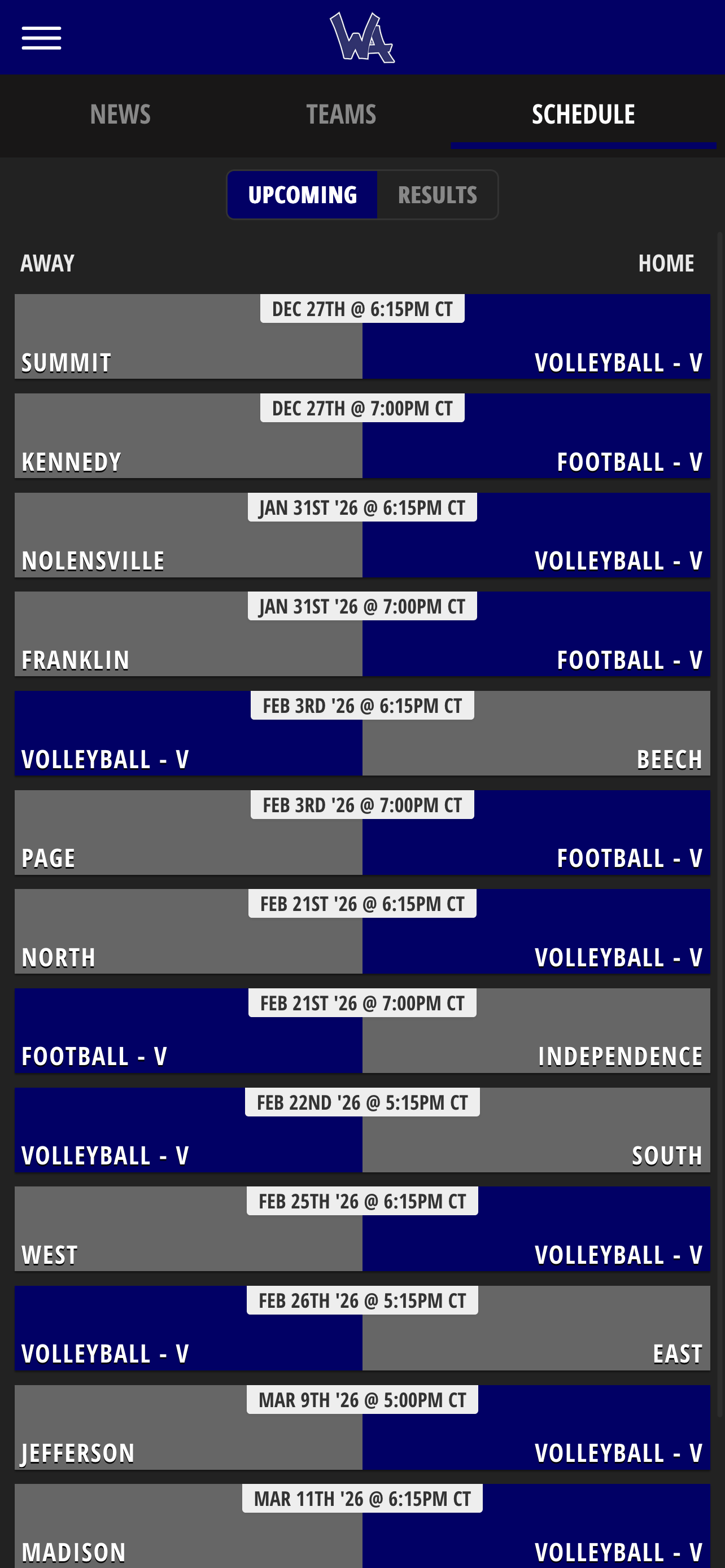 Western Alamance Warriors screenshot 3