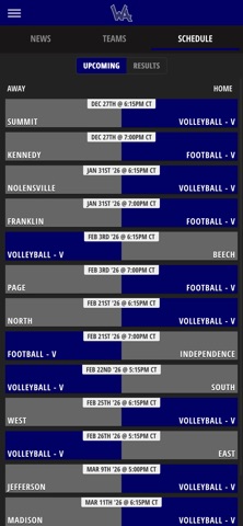 Western Alamance Warriors iPhone screenshot