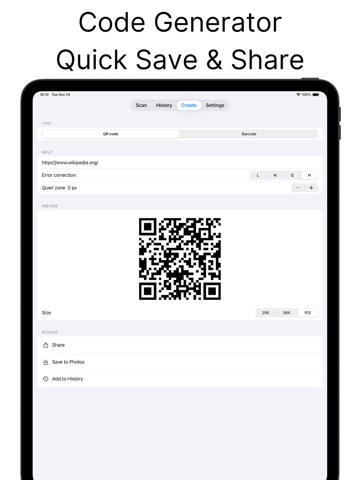 Easy QR & Barcode Scanner iPad screenshot