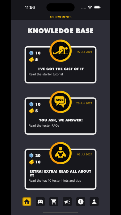 Game Tester App Screenshot