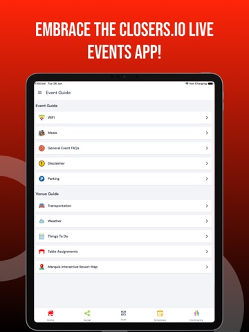 Closers.io Live Events iPad screenshot