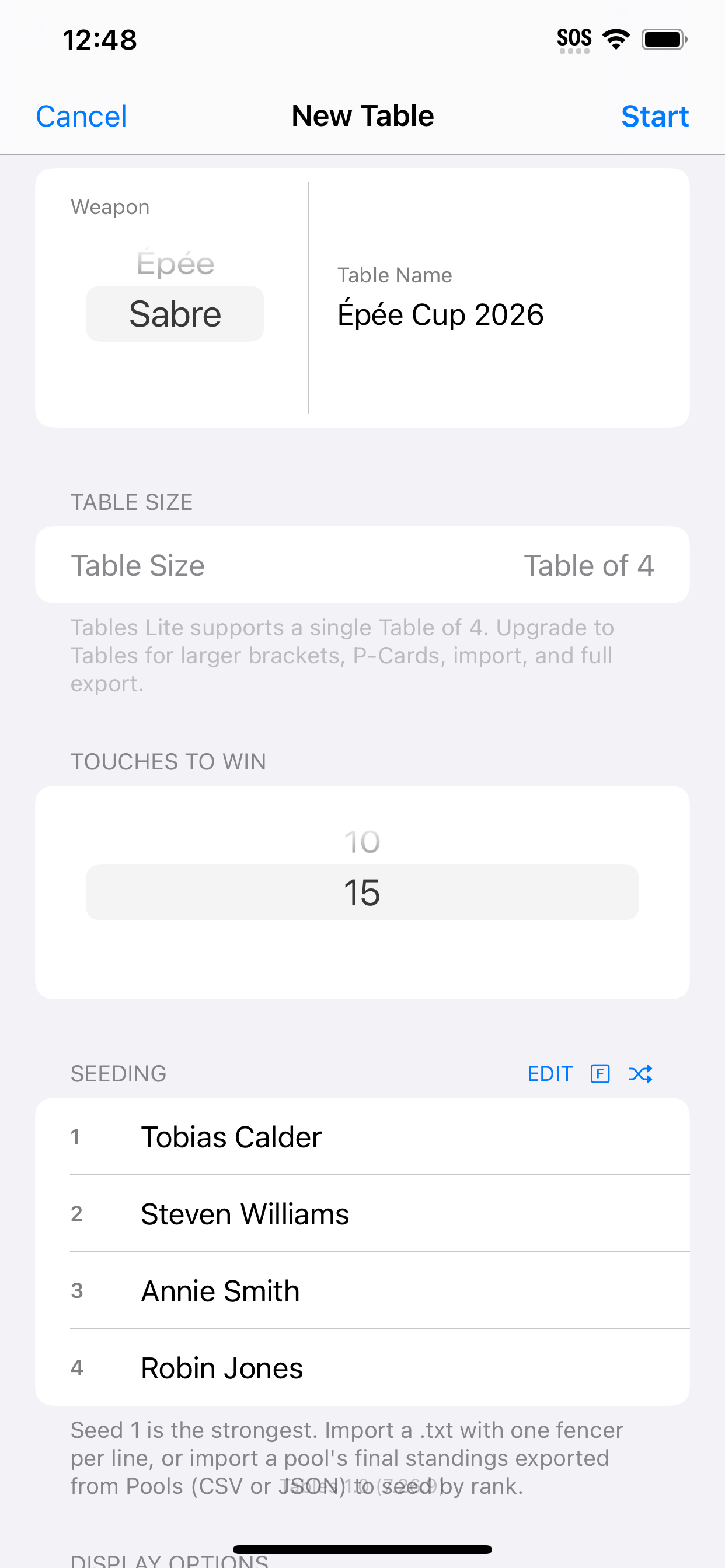 Tables Lite screenshot 2
