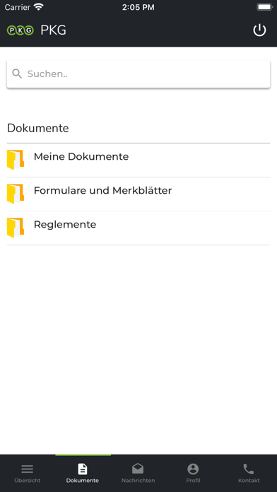 PKG Pension Fund Screenshot