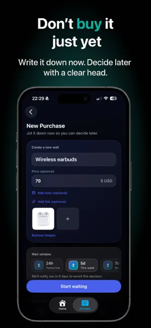 Not Yet: Purchase Delay screenshot 4