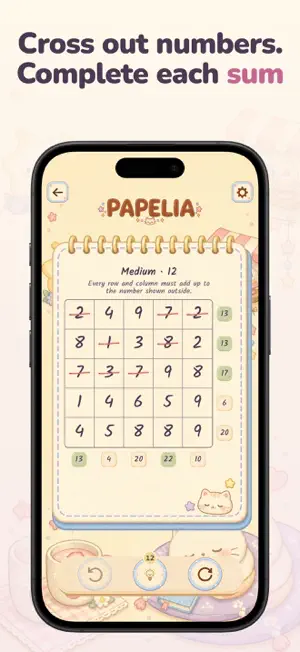 Papelia Number Sum Puzzle screenshot 1