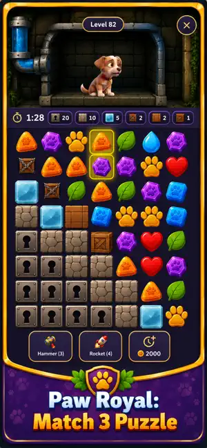 Paw Royal: Match 3 Puzzle screenshot 3