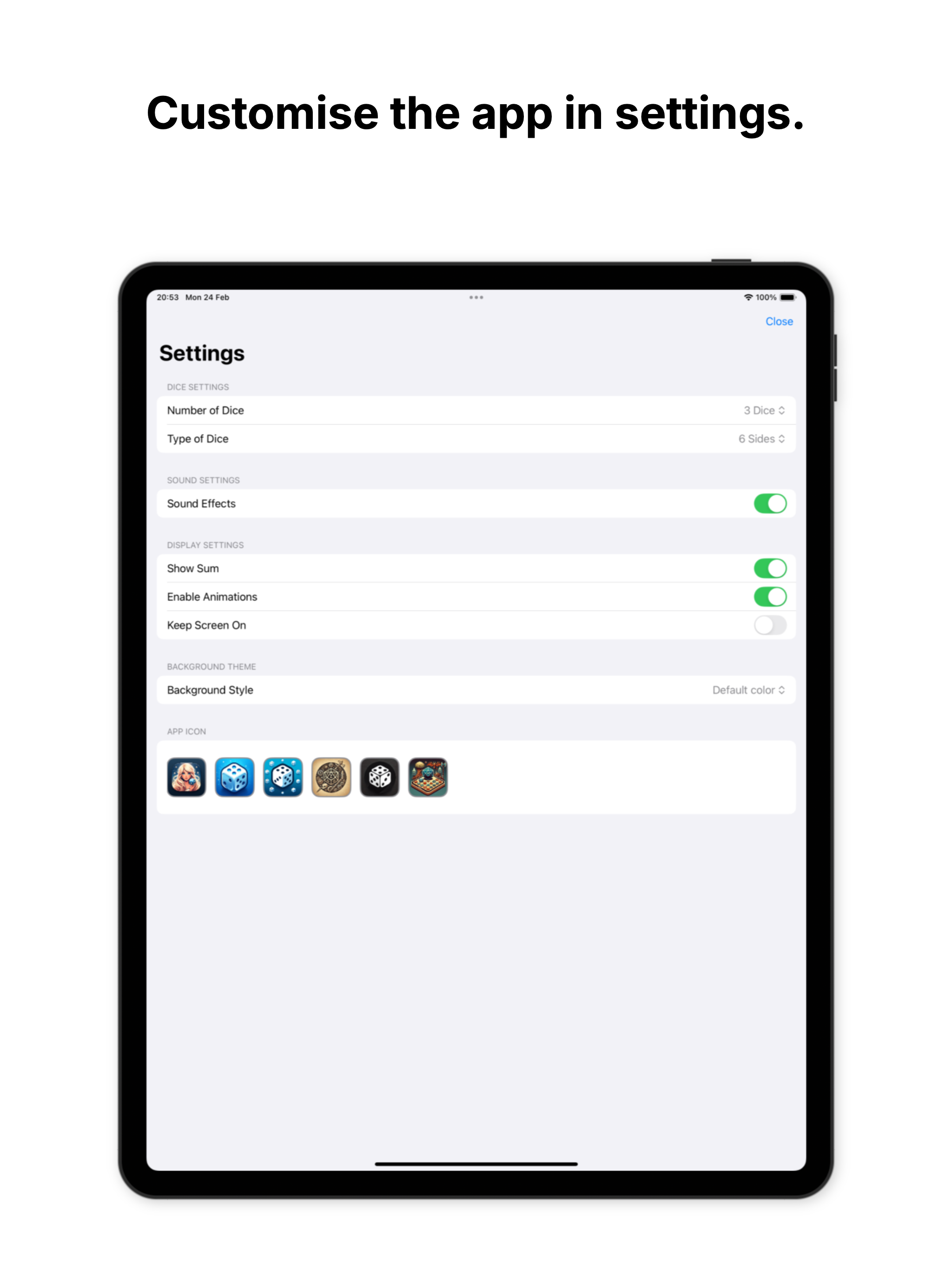 Dice app - Just roll