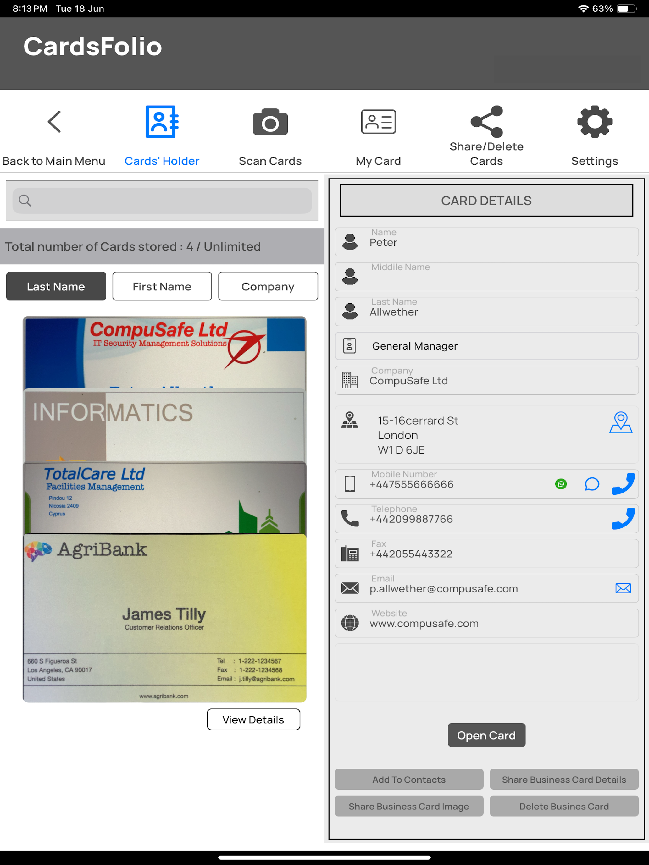 CardsFolio