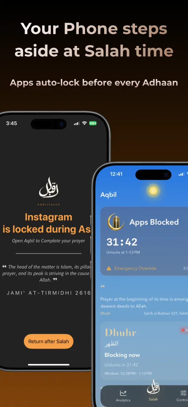 Screenshot #1 pour Aqbil: Salah Focus & Block
