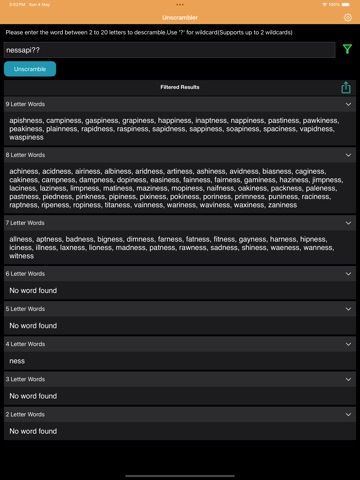 Unscrambler-Word iPad screenshot