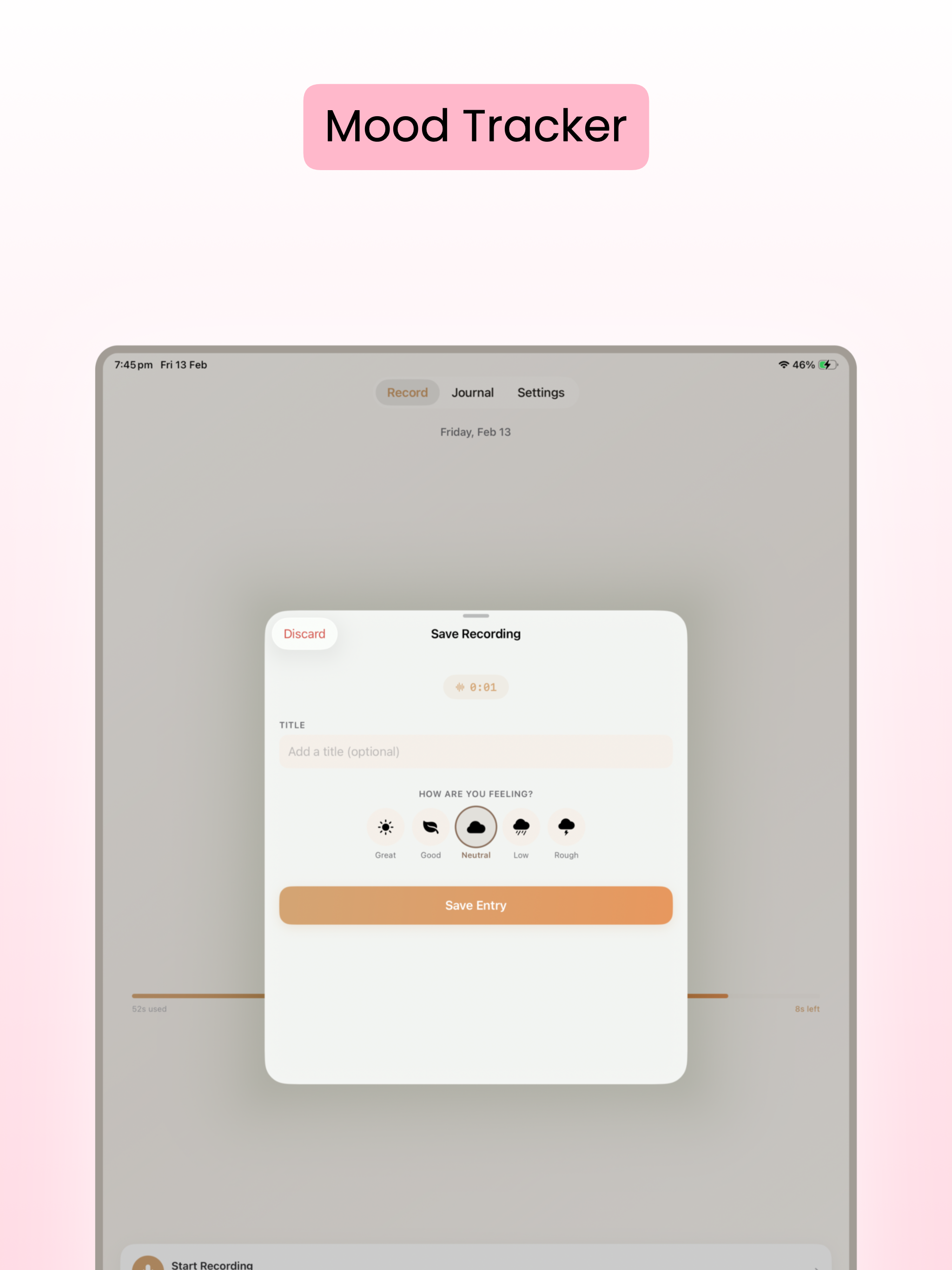 Voice Memo Diary - 60 Sec