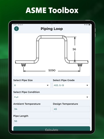 Pipe Fitting & ASME Toolbox iPad screenshot