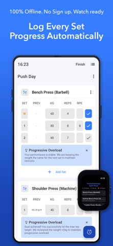 Gymbro: Lifting Log & Tracker Screenshot 1 of 6