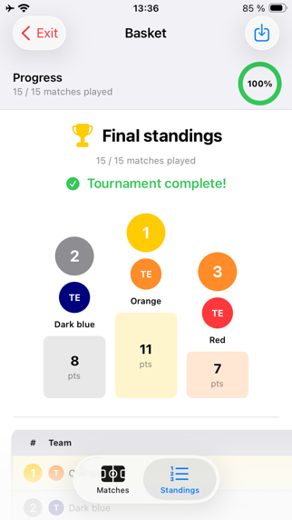 Screenshot #3 pour TeamSportsTournament