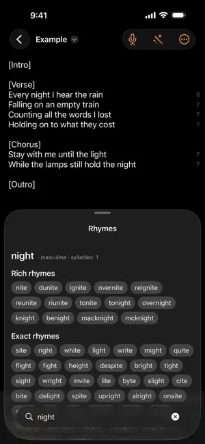 Singable: Lyrics & Rhymes screenshot 3