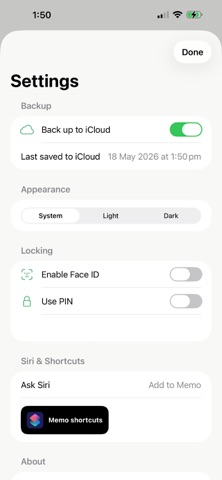 Memo notes iPhone screenshot