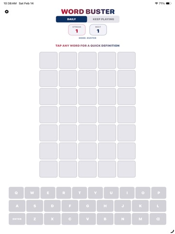 Isogram Word Buster iPad screenshot
