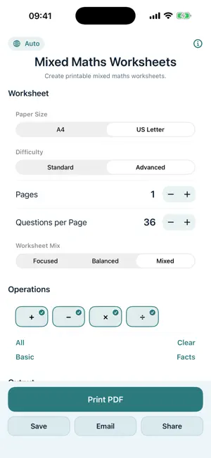 Mixed Operations Worksheets screenshot 2