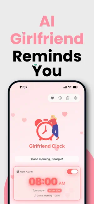 Girlfriend Clock: Voice Alarm screenshot 2
