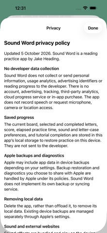 Sound Word Screenshot 4 of 5
