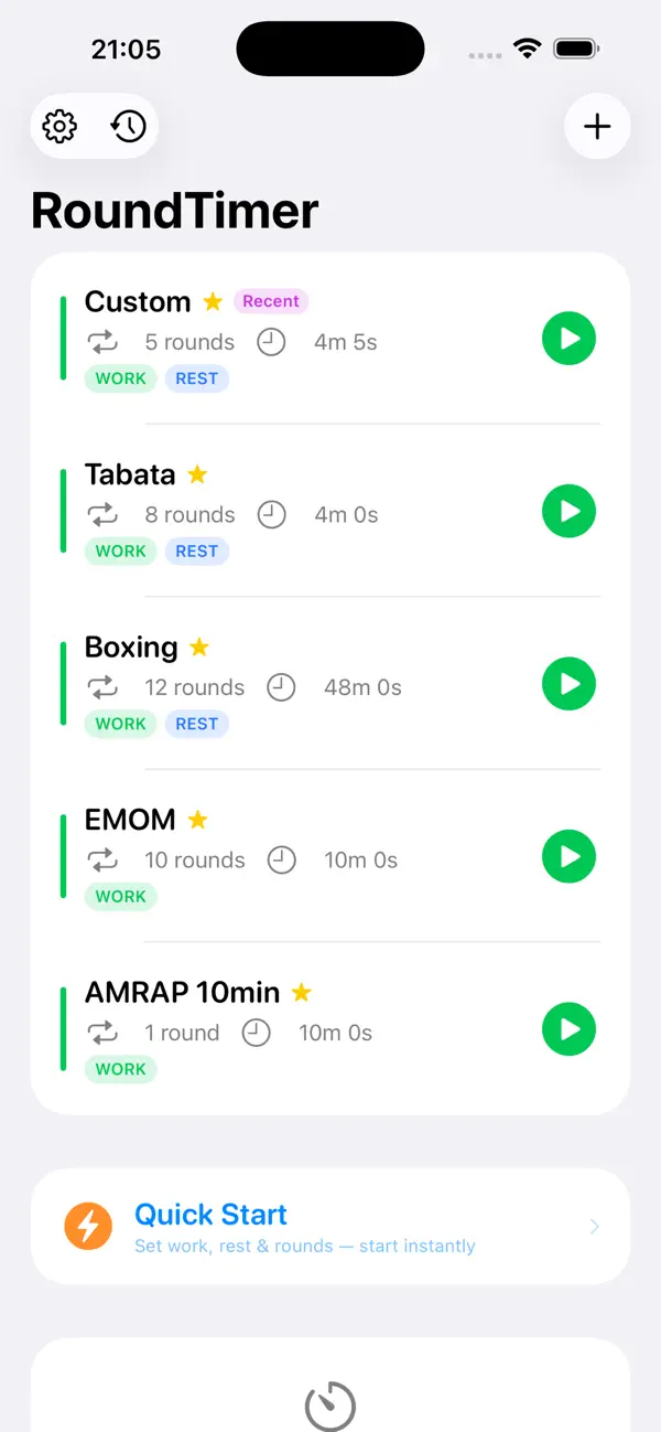Screenshot #3 pour RoundTimer: Interval Timer