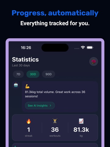 Arvo: AI Workout Coach iPad screenshot