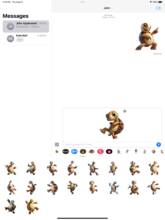 Screenshot #5 pour Dancing Tortoise Stickers