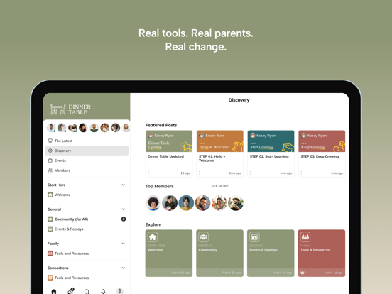 Dinner Table Family Community iPad screenshot 2 - Social Networking app