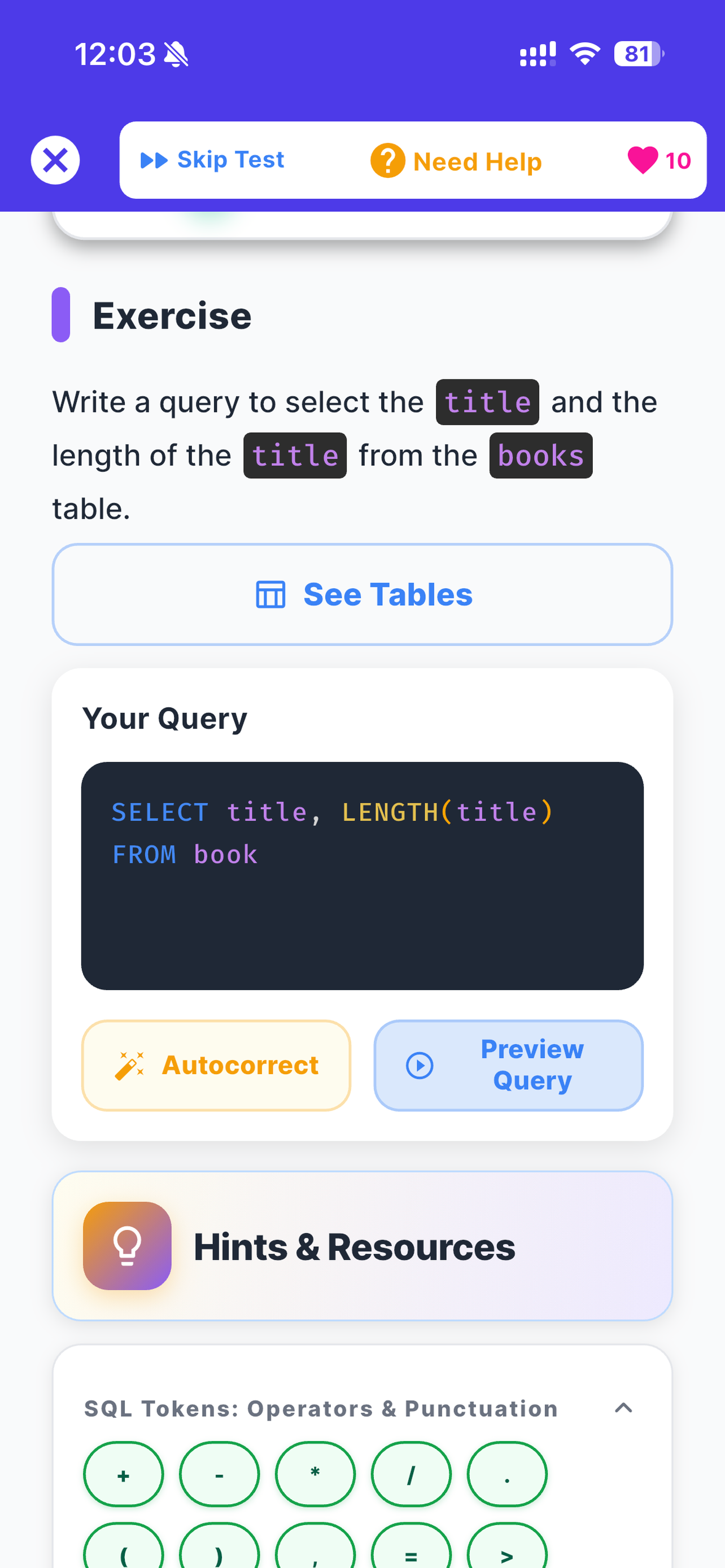SQL Hero - iOS screenshot 3