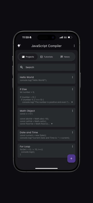 JavaScript Compiler Screenshot 1 of 7