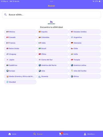 Moviliza+ iPad screenshot
