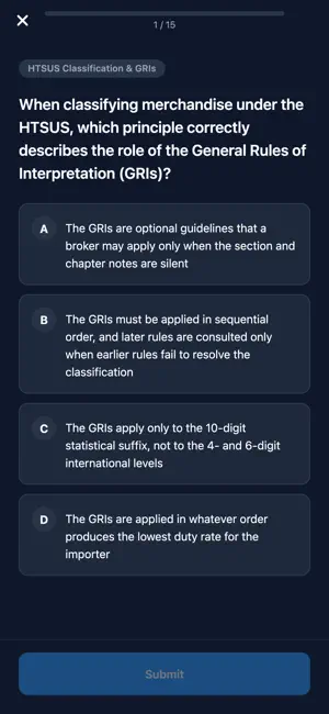 Customs Broker Exam Prep screenshot 3